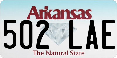 AR license plate 502LAE