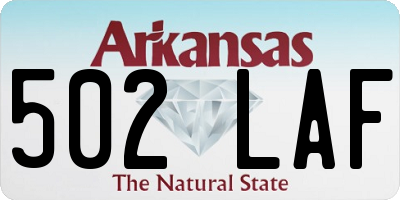 AR license plate 502LAF
