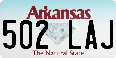 AR license plate 502LAJ