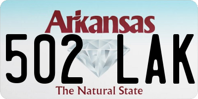 AR license plate 502LAK