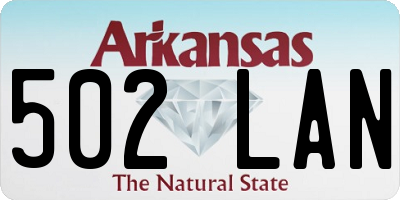 AR license plate 502LAN