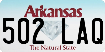 AR license plate 502LAQ