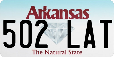 AR license plate 502LAT