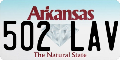 AR license plate 502LAV
