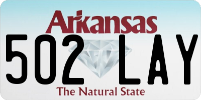 AR license plate 502LAY