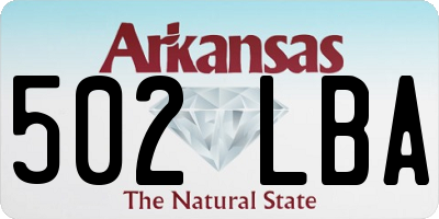 AR license plate 502LBA