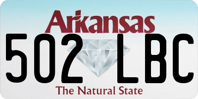 AR license plate 502LBC