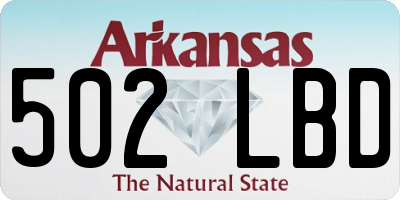 AR license plate 502LBD