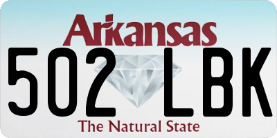 AR license plate 502LBK