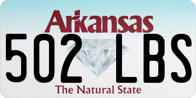 AR license plate 502LBS