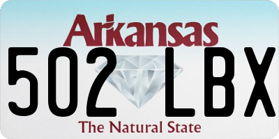 AR license plate 502LBX