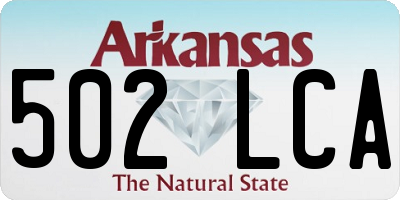 AR license plate 502LCA