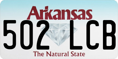 AR license plate 502LCB