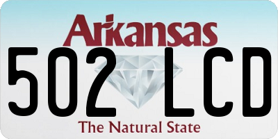 AR license plate 502LCD