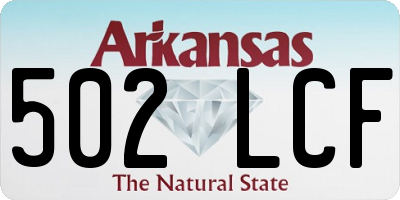 AR license plate 502LCF