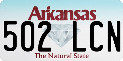 AR license plate 502LCN