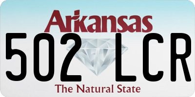 AR license plate 502LCR