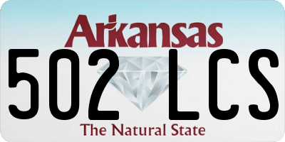 AR license plate 502LCS