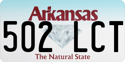 AR license plate 502LCT