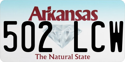 AR license plate 502LCW