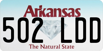 AR license plate 502LDD