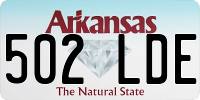 AR license plate 502LDE