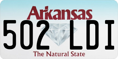 AR license plate 502LDI