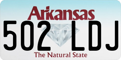 AR license plate 502LDJ