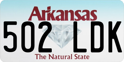 AR license plate 502LDK