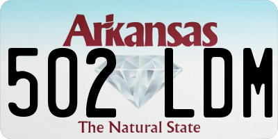 AR license plate 502LDM