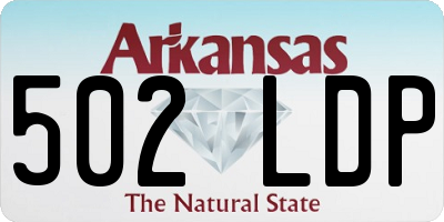AR license plate 502LDP