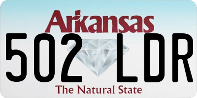 AR license plate 502LDR