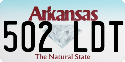 AR license plate 502LDT