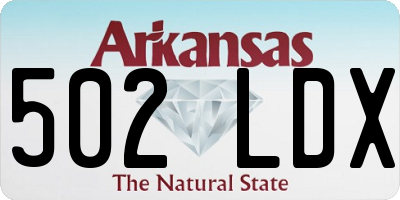 AR license plate 502LDX