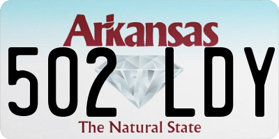 AR license plate 502LDY