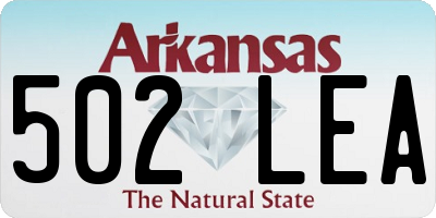 AR license plate 502LEA