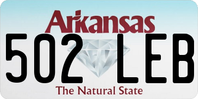 AR license plate 502LEB