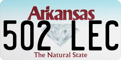 AR license plate 502LEC