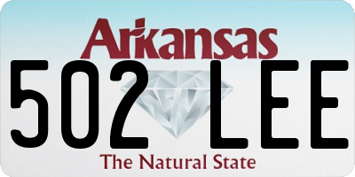 AR license plate 502LEE