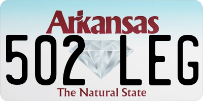 AR license plate 502LEG