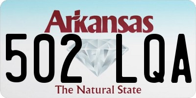 AR license plate 502LQA