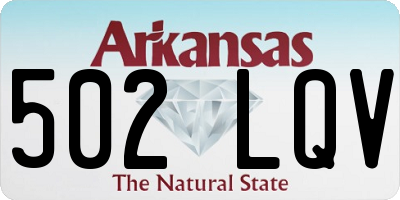 AR license plate 502LQV