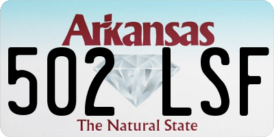 AR license plate 502LSF