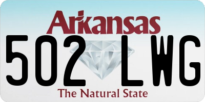 AR license plate 502LWG