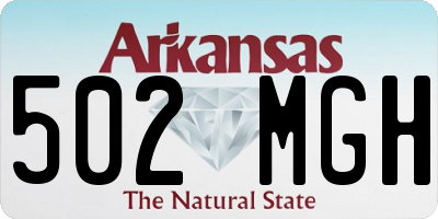 AR license plate 502MGH