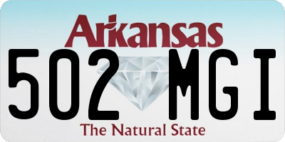 AR license plate 502MGI