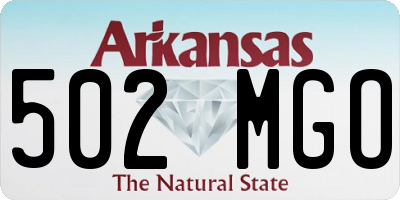AR license plate 502MGO