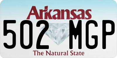AR license plate 502MGP