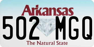 AR license plate 502MGQ