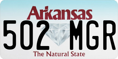 AR license plate 502MGR
